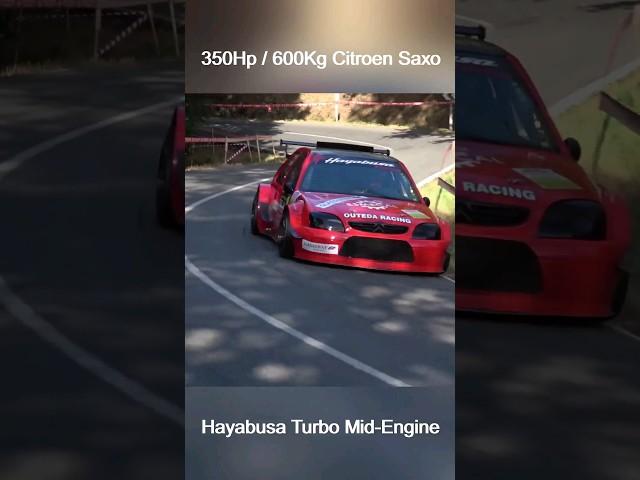 Hayabusa Turbo Power in a tiny Citroen Saxo #HillclimbMonster