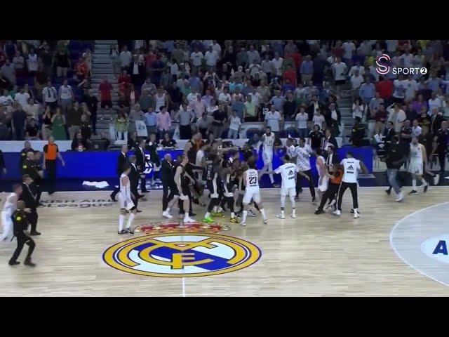 A huge brawl broke out between Real Madrid and Partizan in the EuroLeague Playoffs 