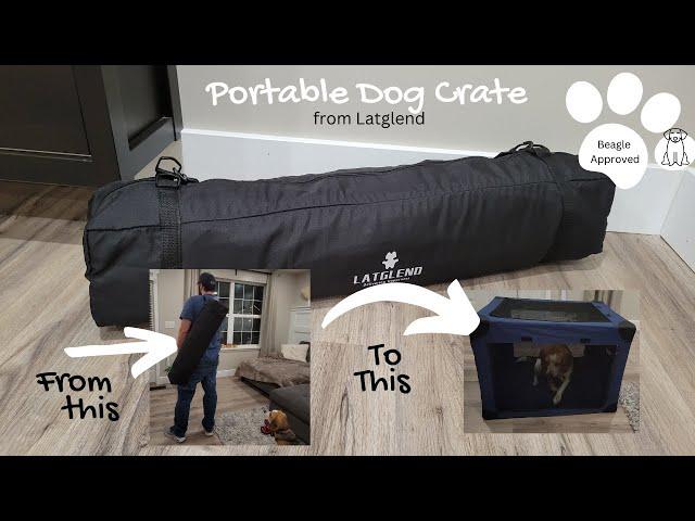 LATGLEND Portable and Collapsible Dog Crate