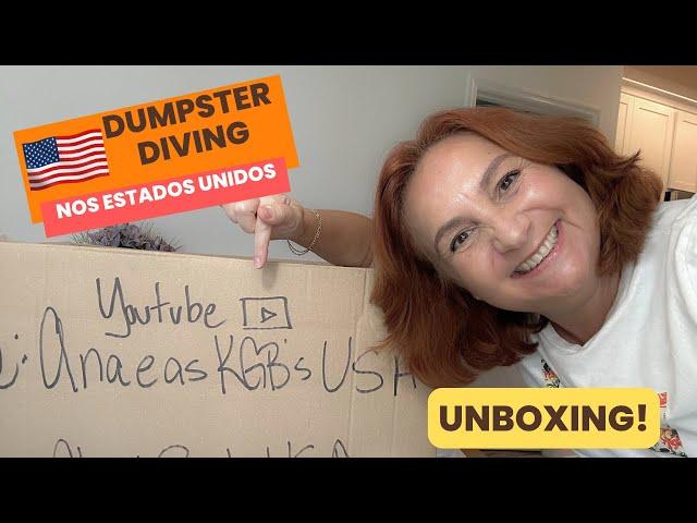 DUMPSTER COM CAIXA SURPRESA DA @AnaKGB | UNBOXING | DUMPSTER DIVING IN MIAMI