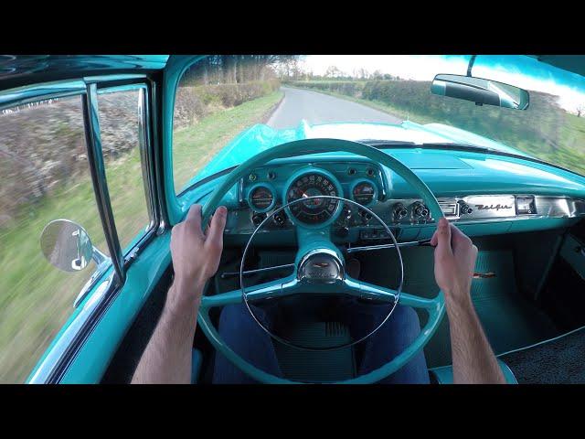 1957 Chevrolet Bel Air Sports Sedan 283 V8 - POV TEST DRIVE | Fame Off-Restoration