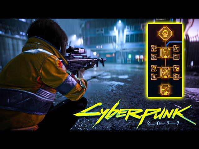 Overpowered Best Long Range Sniper Build Showcase (Very Hard) Patch 2.12 - Cyberpunk 2077