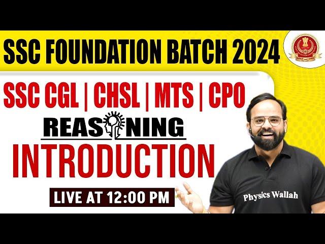 SSC REASONING CLASSES 2024 | REASONING INTRODUCTION | SSC CGL, CHSL, MTS, CPO 2024 | SACHIN MODI SIR