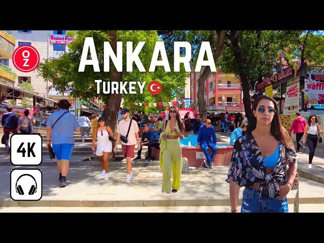 ANKARA - Türkiye  Kızılay Walking Tour 4K | Street Walk | City Tour