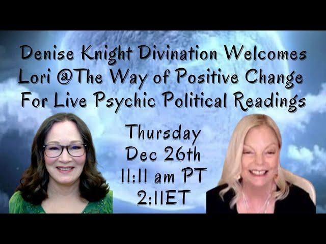 Live Psychic Political Reads w/Lori: D Cheney, Congress/Jan 3rd, Trump Stopped? DNI/DOD, 14th Sec 3