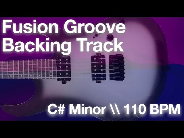 Fusion Groove Guitar Backing Track (C# minor | 110 BPM)