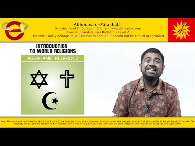 Introduction to World Religions Part 3 | Dushyanth Sridhar