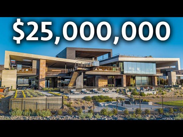 Inside a $25,000,000 Futuristic Las Vegas Modern Mega Mansion