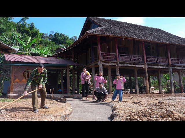 Building Flower Pots, Completing Road Down to Fish Pond | Family Farm