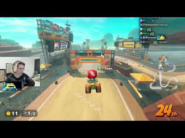 xQc is BUSTED at Mario Kart World