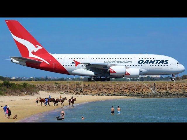 2 hours Sydney Airport ! (SYD)  Plane Spotting, RUSH HOUR Close up, Heavy planes landing/Take off