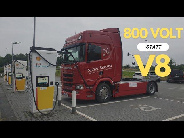 Elektrotrucker #2 | Scania 40R mit 624 kWh Akku, glühende Ladekabel und 4 Megawatt Trafo