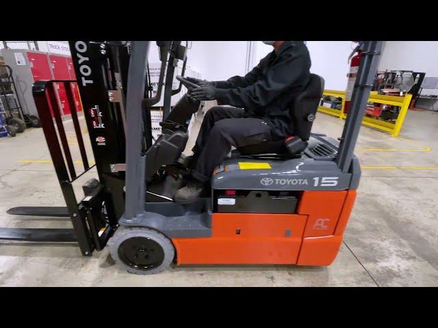 Toyota Forklift 3 Wheel Electric Walkaround Video