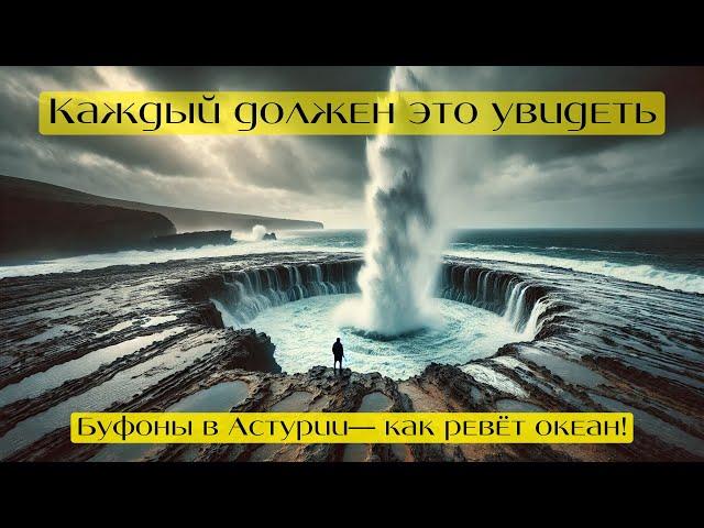 Буфоны — когда океан дышит и ревёт! Природное шоу в Астурии