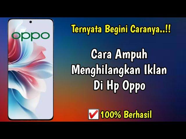 Cara menghilangkan iklan di hp oppo