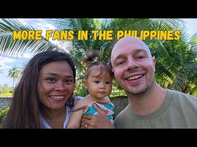 Giving Away Fans to Kids in the Philippines