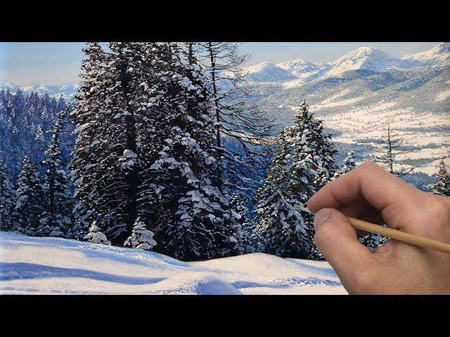 How to paint snow in mountains | Timelapse | Episode 191