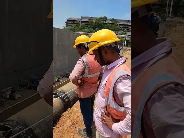 # hse safety first# 40" dia UG pipe #under ground Wrapping coating#work is progress# cooling tower#
