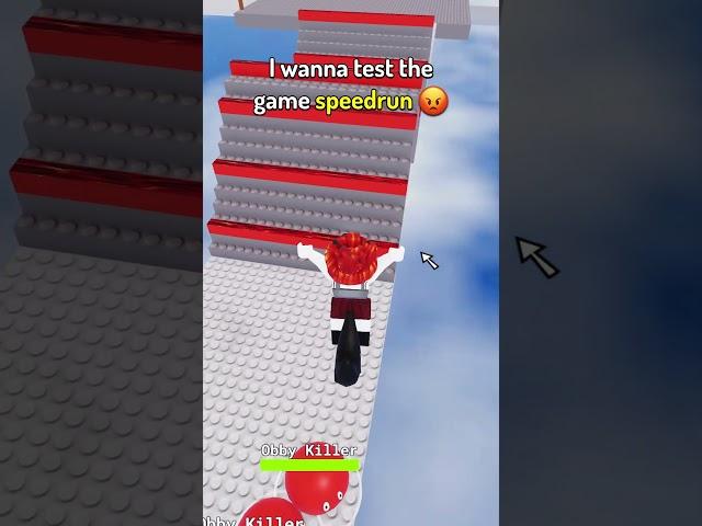 I wanna test the game speedrun! #roblox #shorts