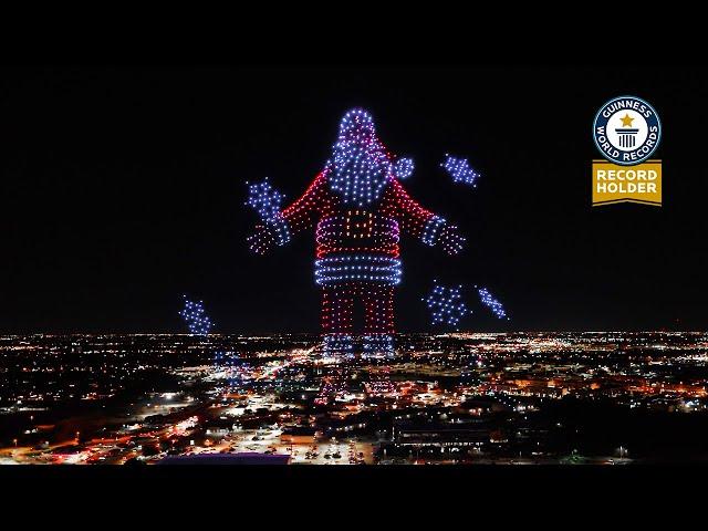 GUINNESS WORLD RECORD Christmas Drone Show! (1,500+ Drones)