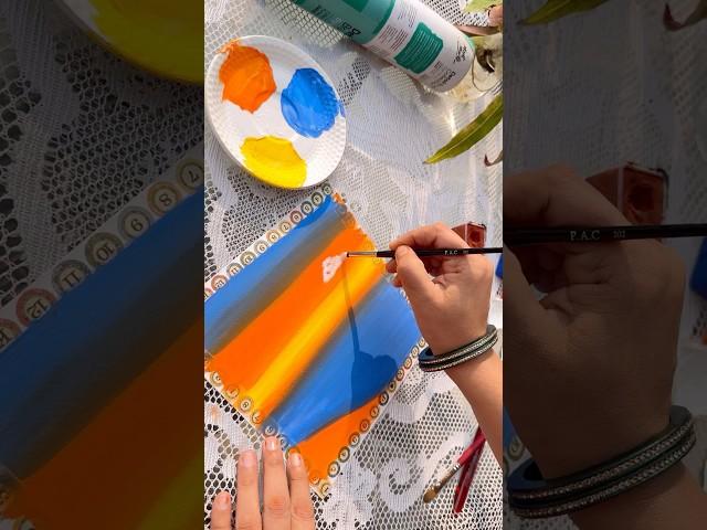 Diy random sunset view gouache painting craft#diy #diyart #diycrafts #artshorts #shortviral #shorts