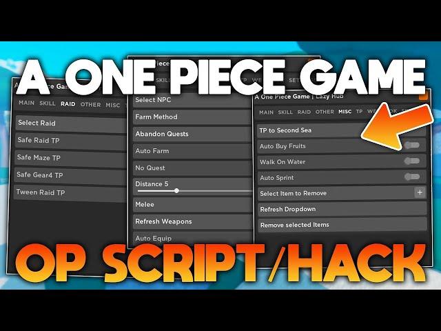 A One Piece Game Script GUI Hack - Auto Farm - Get All Fruits [+ Farm Defense]