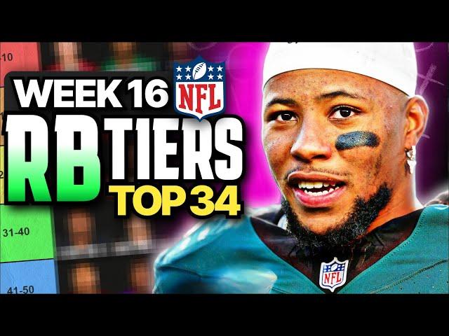 Week 16 Fantasy Football RB Rankings (Top 34)