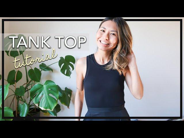 DIY Tank Top Tutorial - Beginner friendly! How to sew modern minimalist racer rib style from scratch