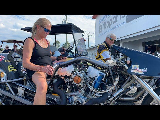 Rider CRASHES! Pro Fuel Nitro Harley Eliminations From Rockingham Dragway