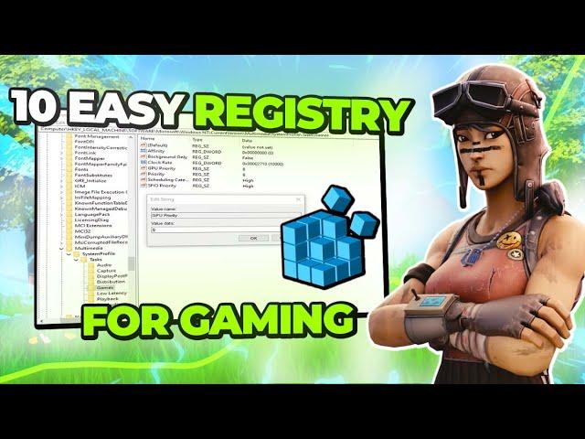 DO THESE 10 REGISTRY SETTINGS TO BOOST FPS IN ALL GAMES  (FPS BOOST & FIX LAG)