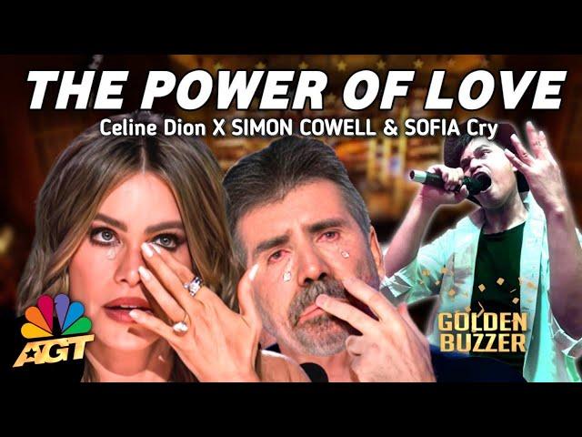 Simon Cowell Cried & Sofia Cried On AGT Extraordinary Voice Singing The Power Of Love - Celine Dion