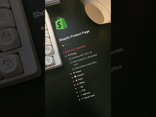 Checklist For A High-Converting Product Page | Shopify 2025