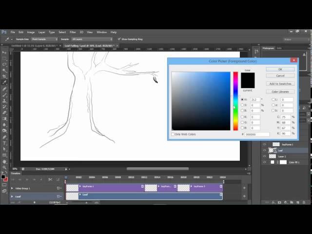 Photoshop Hand Drawn Animation Tutorial - Video Timeline Leaf Falling