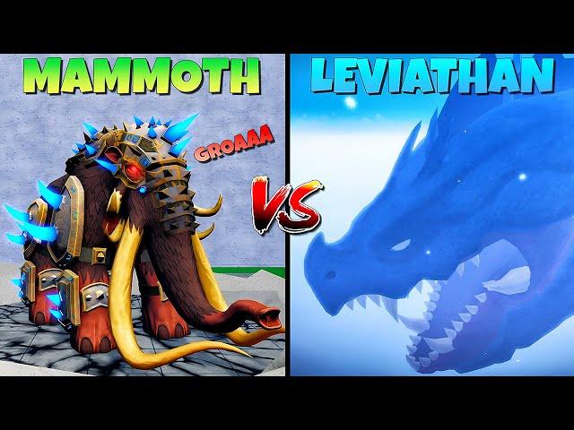 SERU 1000%!! Boss Terkuat LEVIATHAN VS MAMMOTH Fruit Mythical Beast 