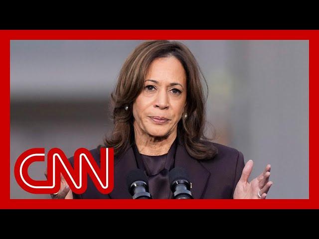 Kamala Harris speaks to supporters after conceding election