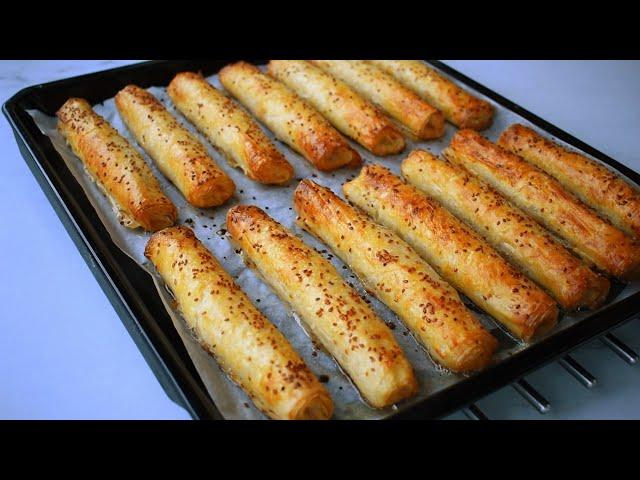 DAKİKALAR İÇERİSİNDE HAZIR ️ BAKLAVALIK YUFKA İLE YAPILACAK EN LEZZETLİ BÖREK  BREAKFAST