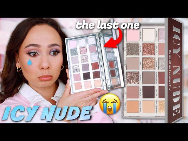 HUDA BEAUTY ICY NUDE PALETTE!! THE LAST ONE EVER BOOOO 