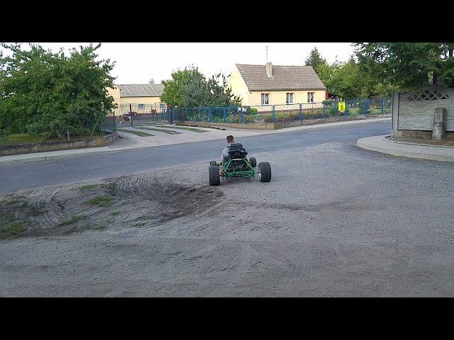 Gokart z silnikiem ścigacza Kawasaki ZX6R Burnout duże koła