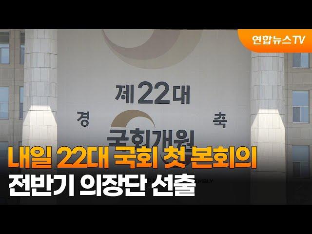 내일 22대 국회 첫 본회의…전반기 의장단 선출 / 연합뉴스TV (YonhapnewsTV)