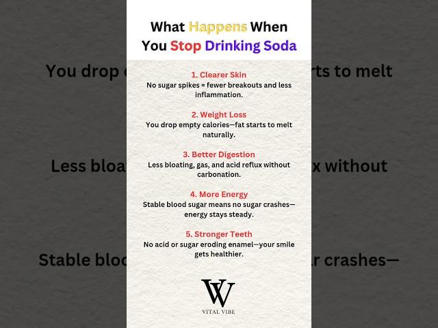 What Happened When You STOP Drinking Soda #shorts #health #vitalvibe