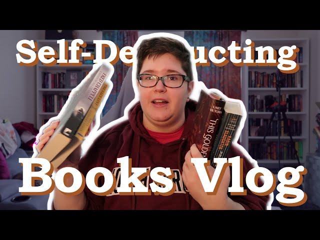 Can I finish my self-destructing books before the year ends? | Reading Vlog