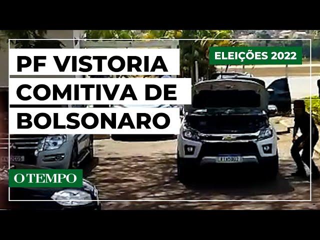 Polícia Federal faz vistoria em carros que integram comitiva de Bolsonaro