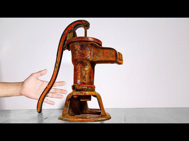 Incredible Restoration of a Rusty 1900’s Cast Iron Well Water Hand Pump!