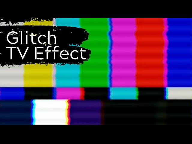 Glitch Effect TV Color Static Transition with Beep Sound for Youtube Videos