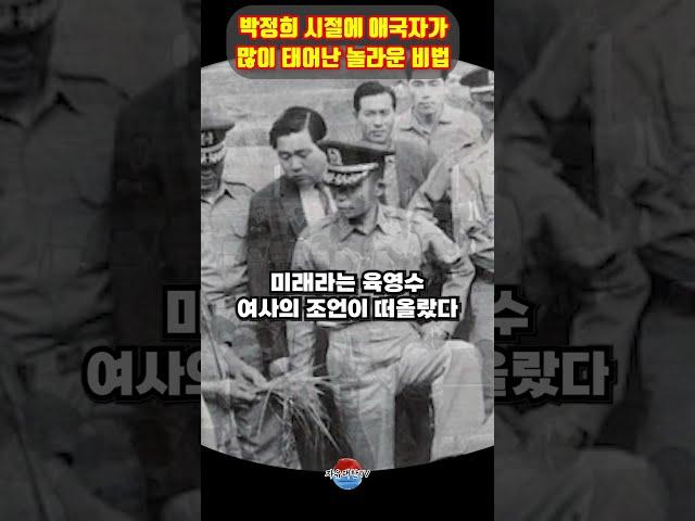 박정희 시절에 애국자가 많이 태어나게 만든 놀라운 비법 ㄷㄷ 묘안이네요