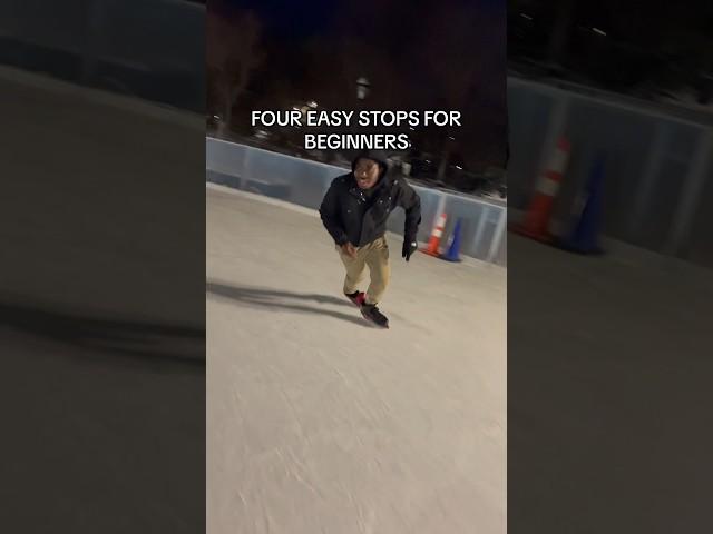 EASY STOPS YOU CAN DO ON ICE #skate #skating #iceskating #niklaus_prosper #tutorial #figureskating