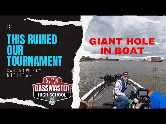 We Almost SANK My Boat During The Tournament (Bassmaster Highschool on Saginaw Bay)