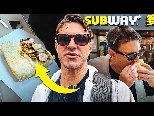 I Tried Subway's Abalone and Prawn Chicken Teriyaki Sandwich in China | Whoa! That's Weird