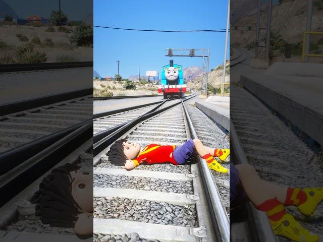 GTAV FRANKLIN SAVNG SHIVA KID FROM THOMAS THE TANK ENGINE #shorts