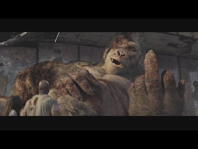 George Pretends To Be Dead Scene (End Of Movie) (HD) Rampage (2018)